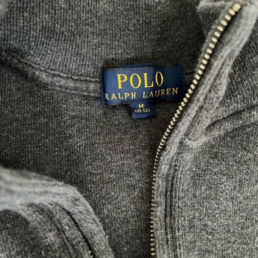 Polo by Ralph Lauren Gray Quarter-Zip Sweatshirt, Boy’s M (10-12)